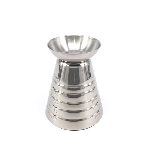 Stainless steel magic measuring cup 304 mixing measuring cup ounce cup measuring spoon 75ml multifunctional cocktail glass