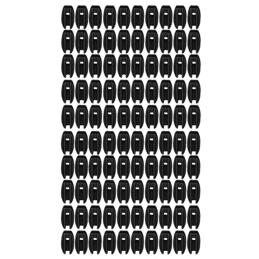 100PCS Electric Fence Insulator Weather Resistant ABS Square Tube Post Insulator for Steel Wire Black