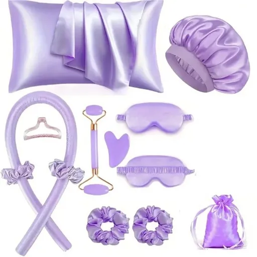 Hair Rollers Heatless Curling Iron 12 Piece Purple