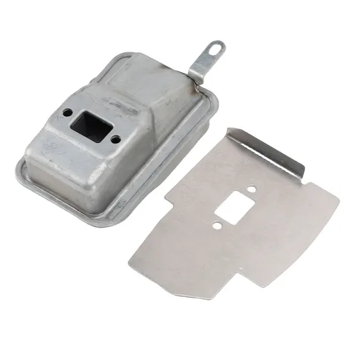Trimmer Muffler Steel Exhaust Muffler with Shield Deflector for 143rII for G35L G45 Trimmer