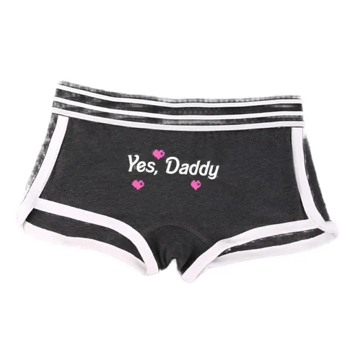 House Of Dasein Yes Daddy Cotton Underwear Boyshorts For Women Comfortable Shorts - Dark Gray - M