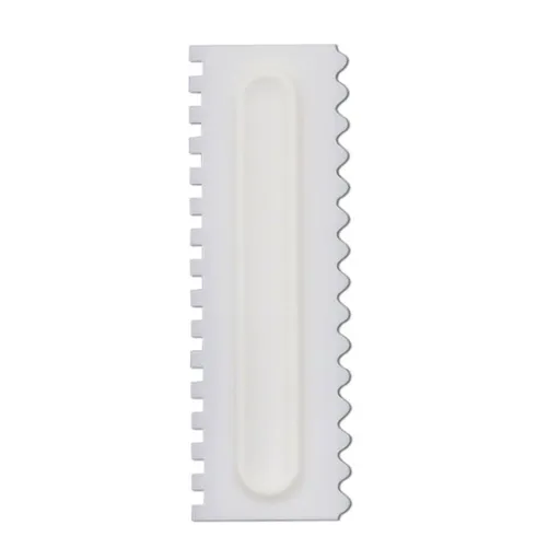 4Pcs Plastic Kitchen Scrapers White for Cake Cream Fondant Decorating