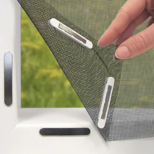 3pc DIY Magnetic Window Screen Kit - Fine Mesh Insect Net, No Drilling Required, Cut to Size(black 150cm x 130cm)
