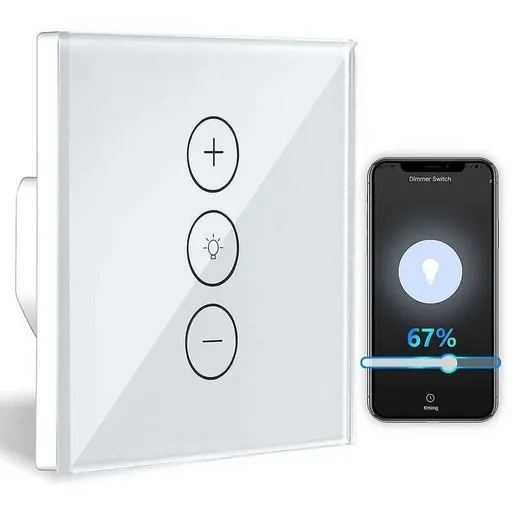 LED Dimmer Switch, Wifi Light LED Dimmer Switch Percentage Function With Timing Function, Wlan Voice App Control