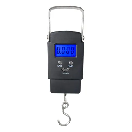 110lb/50kg Fish Scales Backlit LCD Portable Electronic Balance Digital Fishing Scale Hanging Scale with Measuring Tape Ruler