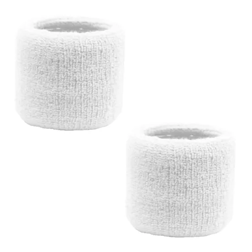 2PCS，White wristband tennis wristband absorbent wristband sports fan wristband football basketball running sports