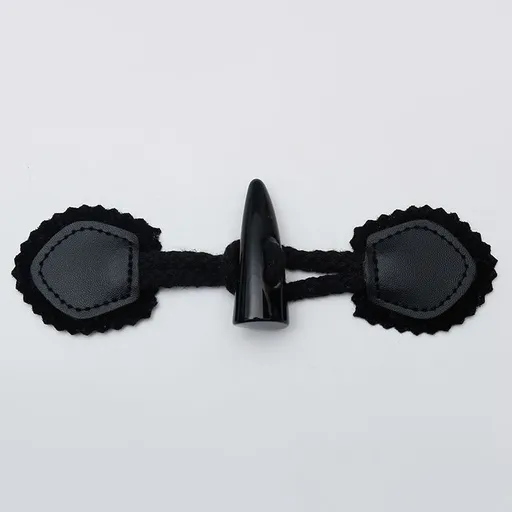 8Sets Pu Leather Sew-On Toggles Closure with Resin Horn Button Sewing Accessories for Coat Clothing Jacket, Sweater, Windbreaker