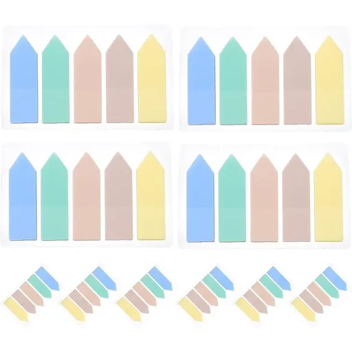 10 Sets Arrow Index Tabs Paper Sticky Markers, 50pcs per Set Eye-Catching Pastel Page Markers for Office and Home Use