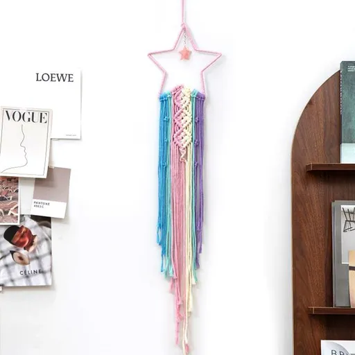 Wall Hanging Home Decor, Star Rainbow With Pendant