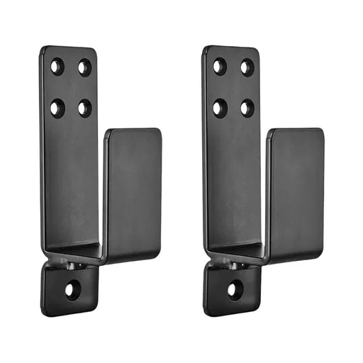 Door Barricade Brackets, Heavy Duty Drop Open Bar Holder, Security Door 2x4 Brackets, Adjustable Heavy Duty Metal U Brackets Gate Holder, Garage Door Brace for Security Indoor Outdoor Use, 2 Pack