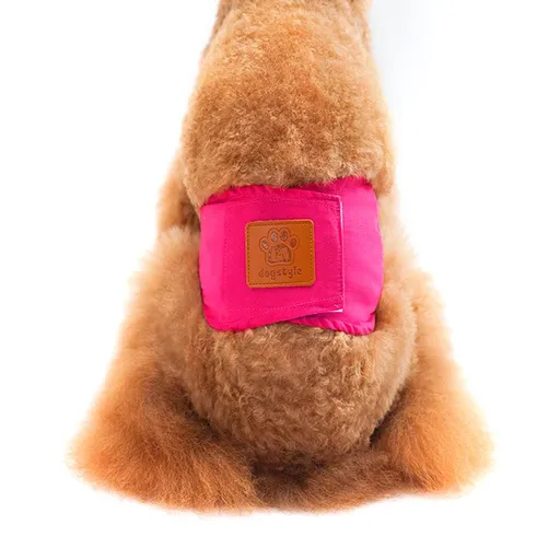 Creative Solid Color Male Dog Physiological Belt Reusable Washable Safety Pants for Heat Cycle Home Travel Marking Prevention and Outdoor Walking (L, Rose)