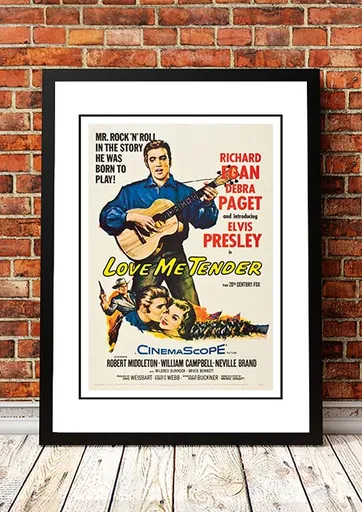 Elvis 'Love Me Tender' Framed Movie Poster! - Framed A4