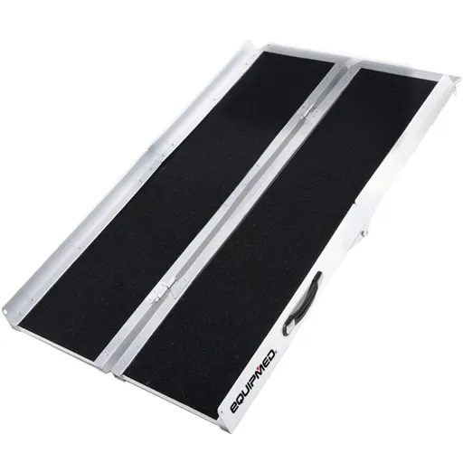 EQUIPMED 152cm Portable Folding Aluminium Access Ramp, 272kg Rated, for Wheelchair, Mobility Scooter, Rollator