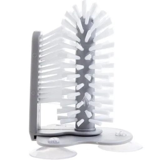 Water Bottle Cleaning Brush Glass Cup Washer with Suction Base Bristle Brush for Beer Cup, Long Leg Cup, Red Wine Glass