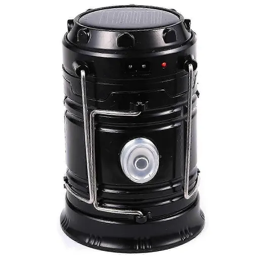 Portable Rechargeable Solar LED Lantern for Camping, Self-Collapsible and Powerful