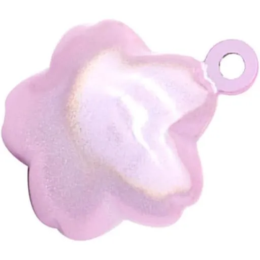 Cherry Blossom Copper Hanging Bell Pendant, Pink Wrinkle Painted Finish for Craft Decoration