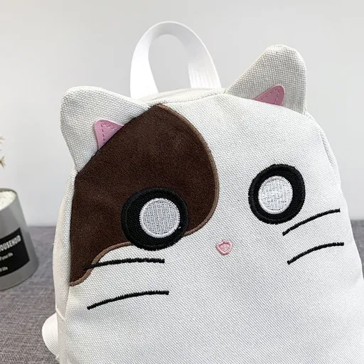 white Cat Backpack for Girls Mini Tiny small Bag Purse Wallet Backpack with Cat Ears for Women Kids Toddler Girls