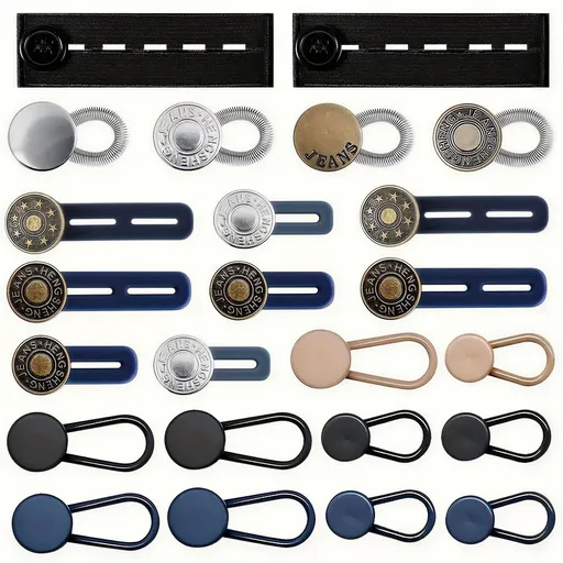 36 PCS Button Extenders for Jeans, Pants - Waist Extenders for Women & Men, No Sewing Instant Waistband Extension 1-1.8 Inches