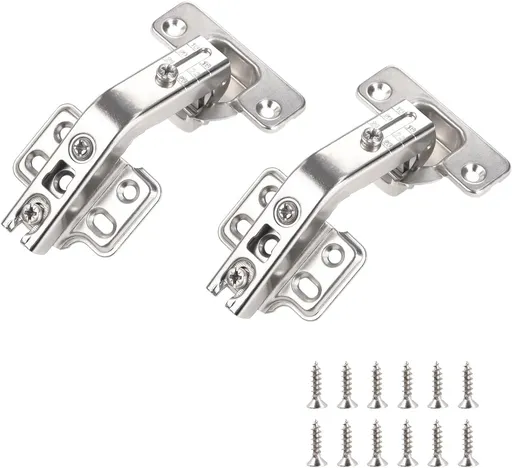 135 Degree Lazy Susan Hinge Full Overlay Concealed Corner Cabinet Hinge for Cabinet, Cupboard, Folded Door, Corner Kitchen Cabinet Replacement Hardware (1 Pair, 2 PCS)