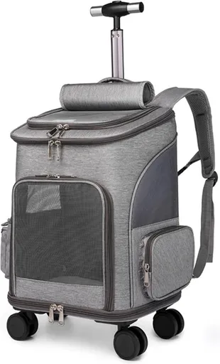 Luxury Dog & Cat Trolley | For Small Dog or Cat | Dog Backpack | Dog Buggy | Cat Travel Carrier