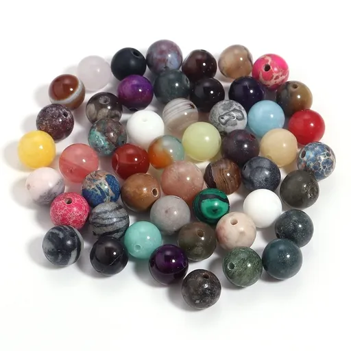 200Pcs Natural Stone Beads 8mm Gemstones Bracelet Necklace Earrings Jewelry Making DIY Arts and Crafts Gifts for Women