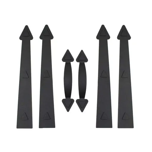 Magnetic Decorative Garage Door Curb Appeal Faux Hinges Handles Hardware Kit Color Black Household Essentials Garage Handle and Hinge Magnets