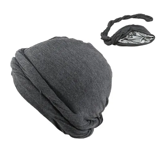 Silk Satin Lined Turban Head Wrap Pre-Tied Skull Cap for Men and Women Sleeping Bonnet Hair Cover Chemo Hair Loss Hat