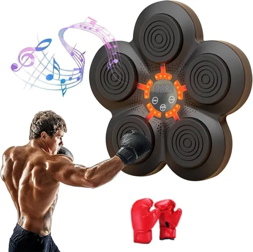Smart Electric Boxing Trainer with Speaker, Black, Compatible with Smart Music Boxing Machine（Adults）