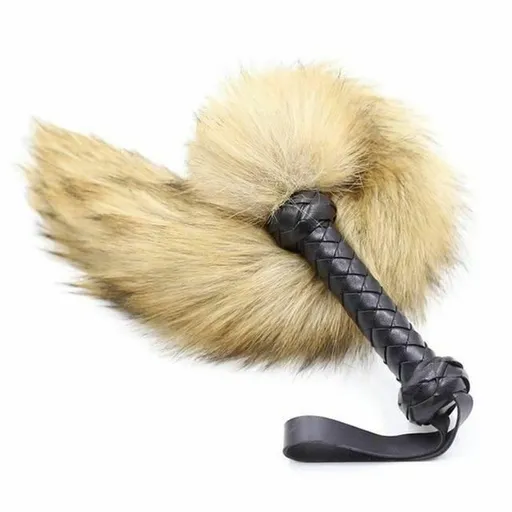 House Of Dasein 62Cm Soft Fur Tail Spanking Flogger Bdsm Sensation Impact Play - Brown
