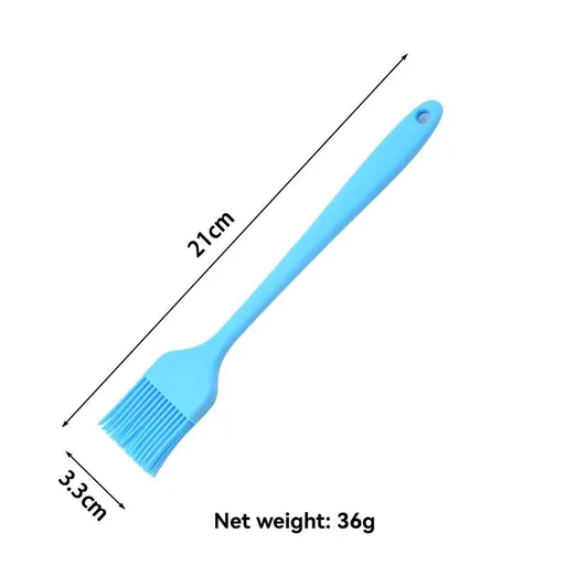 silicone oil brush, grilling brush, baking brush, high heat resistant brush, 21cm brush, baking cloth brush, kitchen tools, bbq accessories, non-stick brush, oil spreading brush - Blue - Size 6PCS