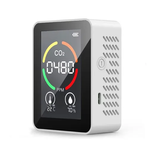 Co2 Detector Air Quality Monitor CO2 Temperature Humidity Sensor Digital Indoor Air Pollution Tester Monitor LCD Display