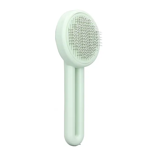 Pet Shedding Comb, Rounded Head Stainless Steel Needle Multipurpose Pet Hair Brush for Cats Dogs Hair Removal (Mint Green)