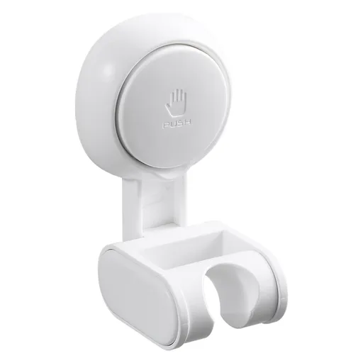 Shower Head Holder Suction Cup No Drilling Waterproof Shower Head Bracket Height Angle Adjustable Shower Head Hanger White