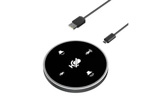 USB Conference Microphone Speech Mic 360° Voice Pickup - Black