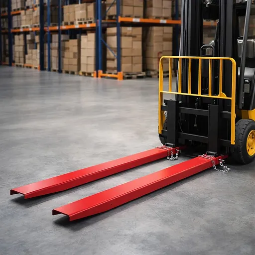 Heavy Duty Pallet Fork Extensions 184cm Carbon Steel Forklift Attachments with Safety Pins for Extended Load Handling