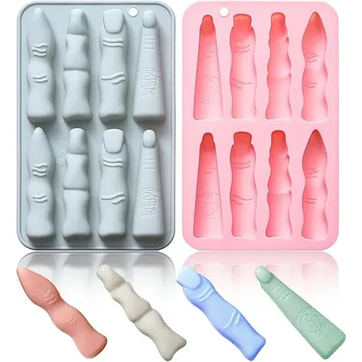 2 Pack Finger Silicone Molds with 8 Cavities