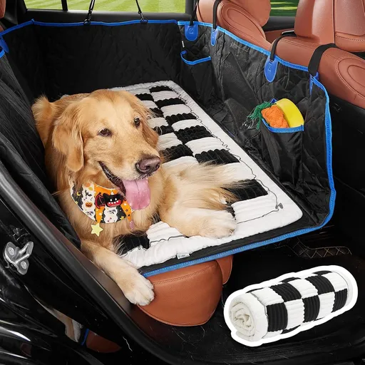 Dog Mat Bed Non-Slip Custom Fit for Back Seat Extender Washable Travel Pet Bed Mat for Cars SUVs Sedans