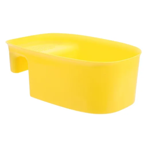 1Pc Convenient Yellow Kitchen Sink Basket Mesh Strainer with Smooth Edges for Washing and Draining