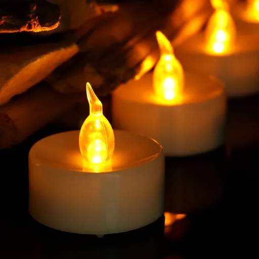 LED Electronic Candle 12 Pack Remote Control Flashing Yellow light-pointed