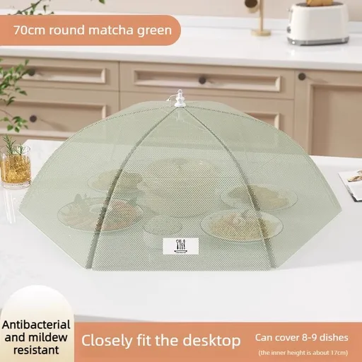 Foldable Mosquito-Proof Food Cover, Household Fly Screen, Fine-Mesh Breathable Dining Table Cover - Round