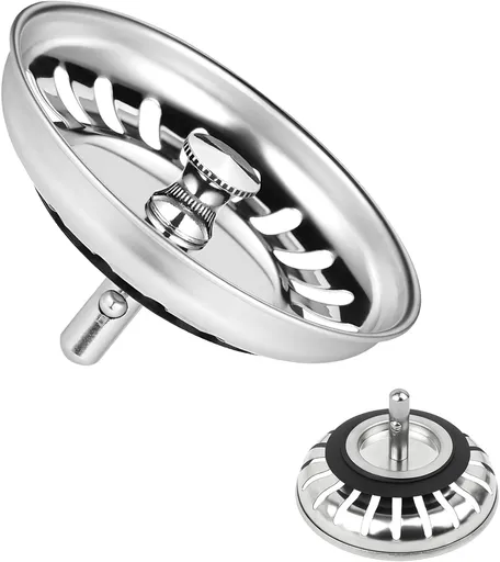 2 Pack Kitchen Sink Strainer, Stainless Steel Sink Drain Stopper, 3.15 Inch/8cm Sink Plug