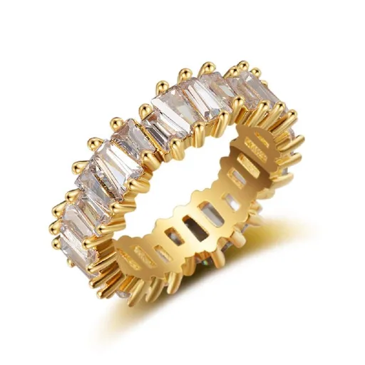 cubic zirconia Baguette stone ring PERFECT GIFT TIMELESS ELEGANCE COMFORTABLE FIT SPARKLING BEAUTY 