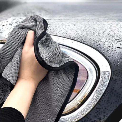 Microfiber Car Drying Towel Large 15.7x15.7 Inch Thickened Double-Sided Absorbent Cleaning Cloth - Twisted Braid for Auto Detailing Waterless Wash Quick Dry Scratch-Free for Home Garage