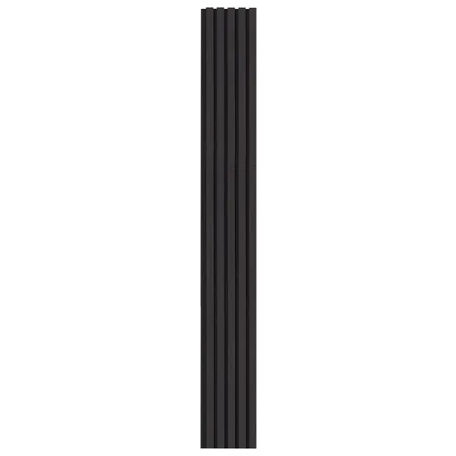 Wood Slat Acoustic Panels, 7.9 x 94.5 inch, MDF Accent Wooden Wall Panels for Modern Interior Wall Decor, Faux Wood Wall Board Panels for Noise Reduction, Black Oak