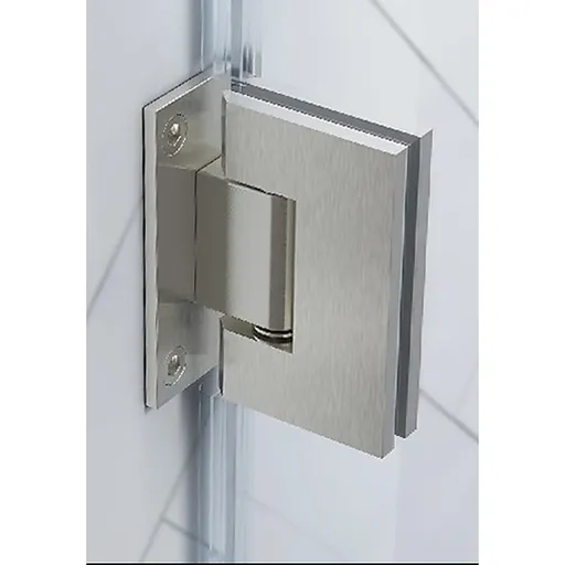 90 Degree Stainless steel Glass Shower Door L-Hinge in Nickel