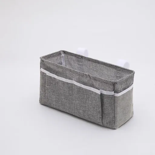 Bedside Caddy, Bedside Storage Bag Hanging Organizer for Bunk and Hospital Beds,Dorm Rooms Bed Rails,Can be Placed, Dark Grey, 31 x 11 x 16 cm