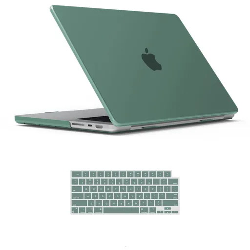 Suitable for MacBook Pro 14 Max Inch Case 2023 2022 2021 M2 A2779 M1 A2442 Hardshell Case Keyboard Cover Midnight Green