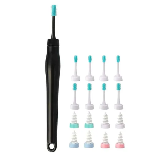 16pcs Ear Wax Remover Tool Reusable Spiral Ear Wax Remover Silicone Ear Cleaner for Adults Kids -Black