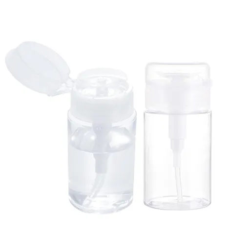 2 PCS 100ml Makeup Remover Pump Nail Polish Dispenser Liquid Pumping Push down Pumps Acetone Pump Bottle Nail Remover Container