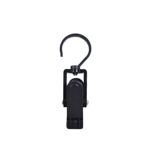 2 Pcs Plastic Strong Swivel Hook Rotating Laundry Hanging Hook Clothes Pins Beach Towel Clips Black and white